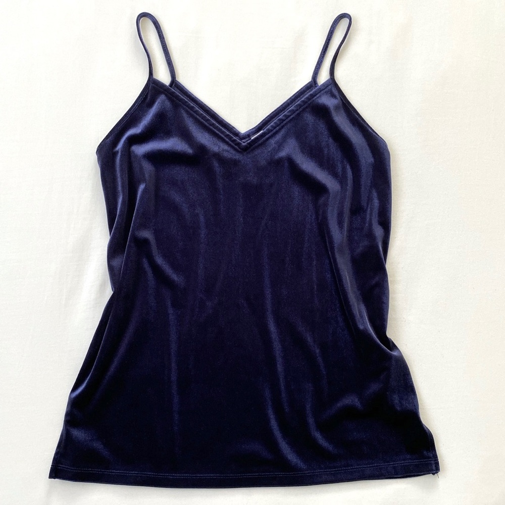 Old Navy Blue Velvet Spaghetti-Strap Top